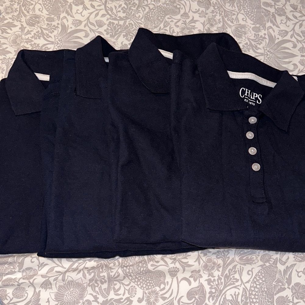 5 Navy Blue Uniform Shirts
